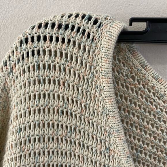 Madewell Seville Open Knit Rainbow Marled Pullover Sweater L Boho Chic - Picture 5 of 8